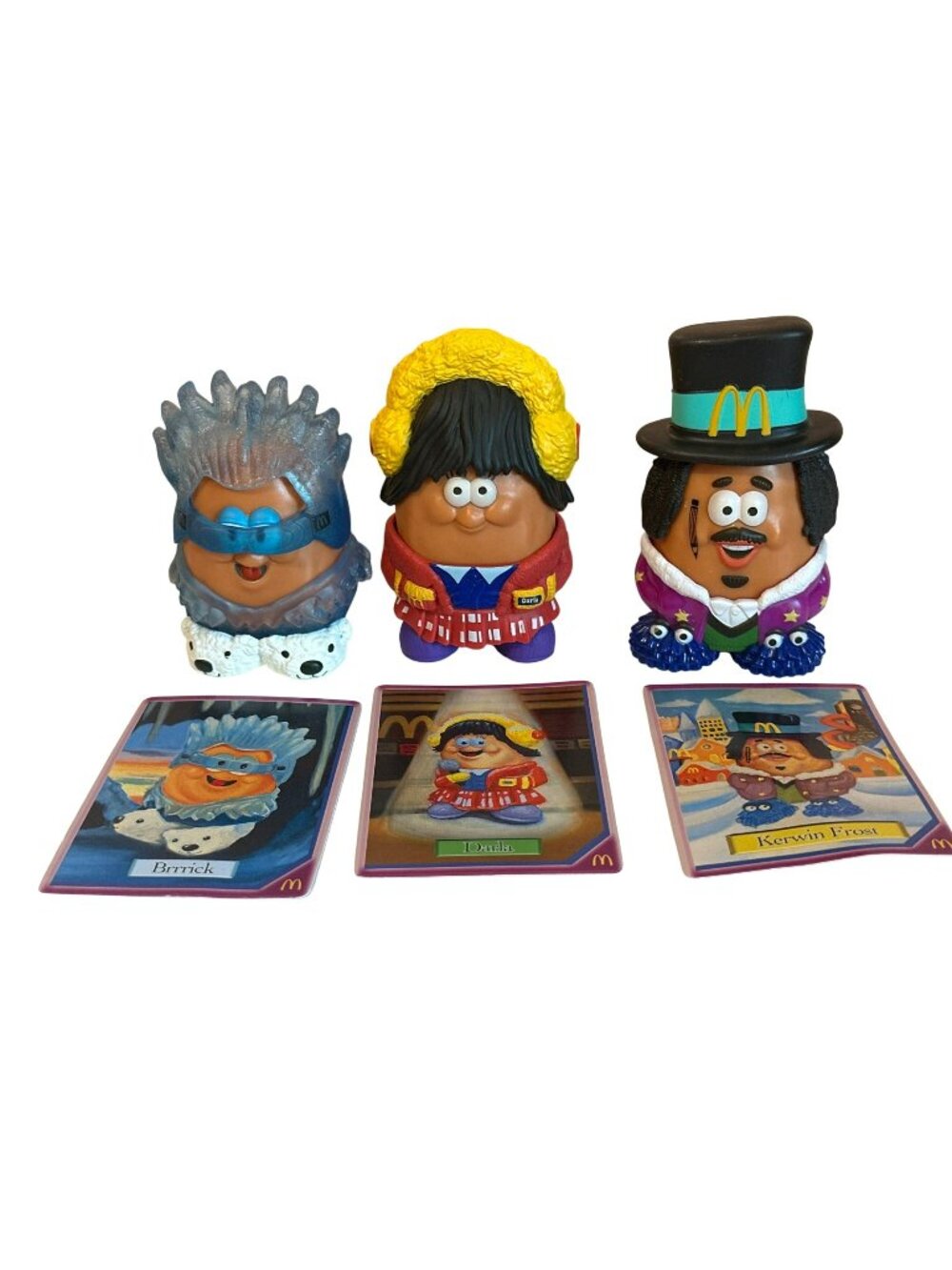 McDonald's Nugget Buddies Lot 2023 Kerwin Frost Brrrick Darla  With Cards Toys